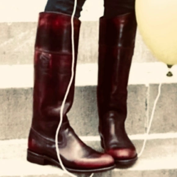 FRYE Jet Riding Boot, Black and Brown Genuine 
Leather Boots Size 9.5 - Picture 8 of 8